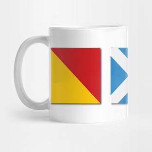 OMG.Nautically speaking, OH MY GOD! Flags Mug